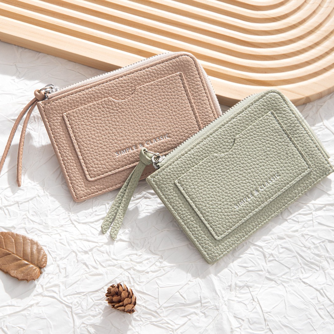 Korean Minimalist Knot Zipper Card Holder