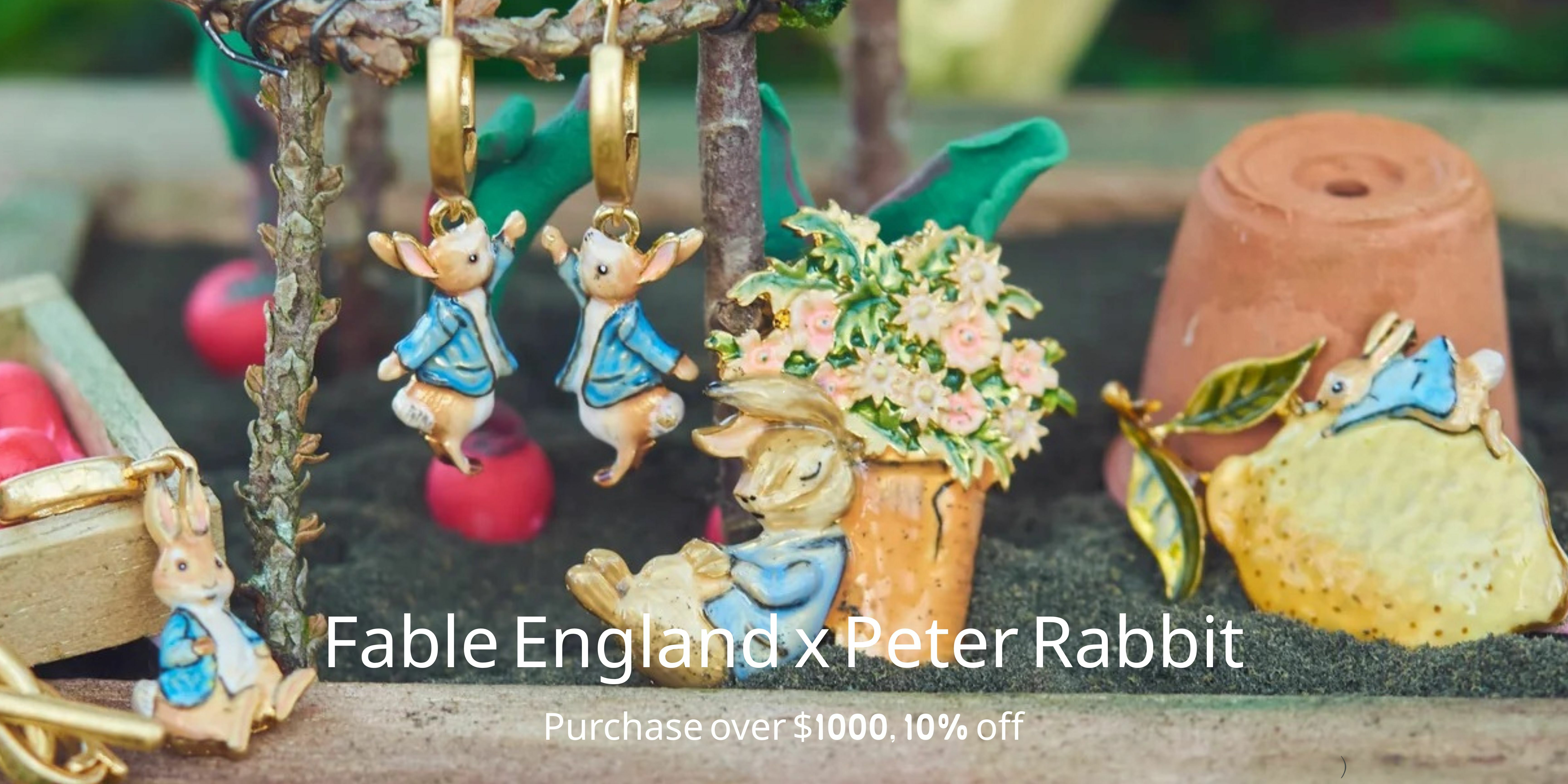 fable england, peter rabbit, 首飾, 英國首飾