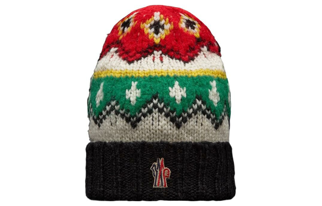 【代購】Moncler Grenoble Logo-patch Intarsia-knit Beanie