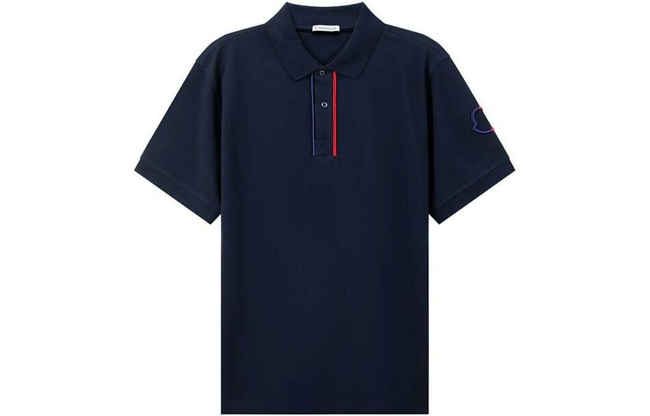 【代購】Moncler Tricolour Cotton-piqué Polo Shirt