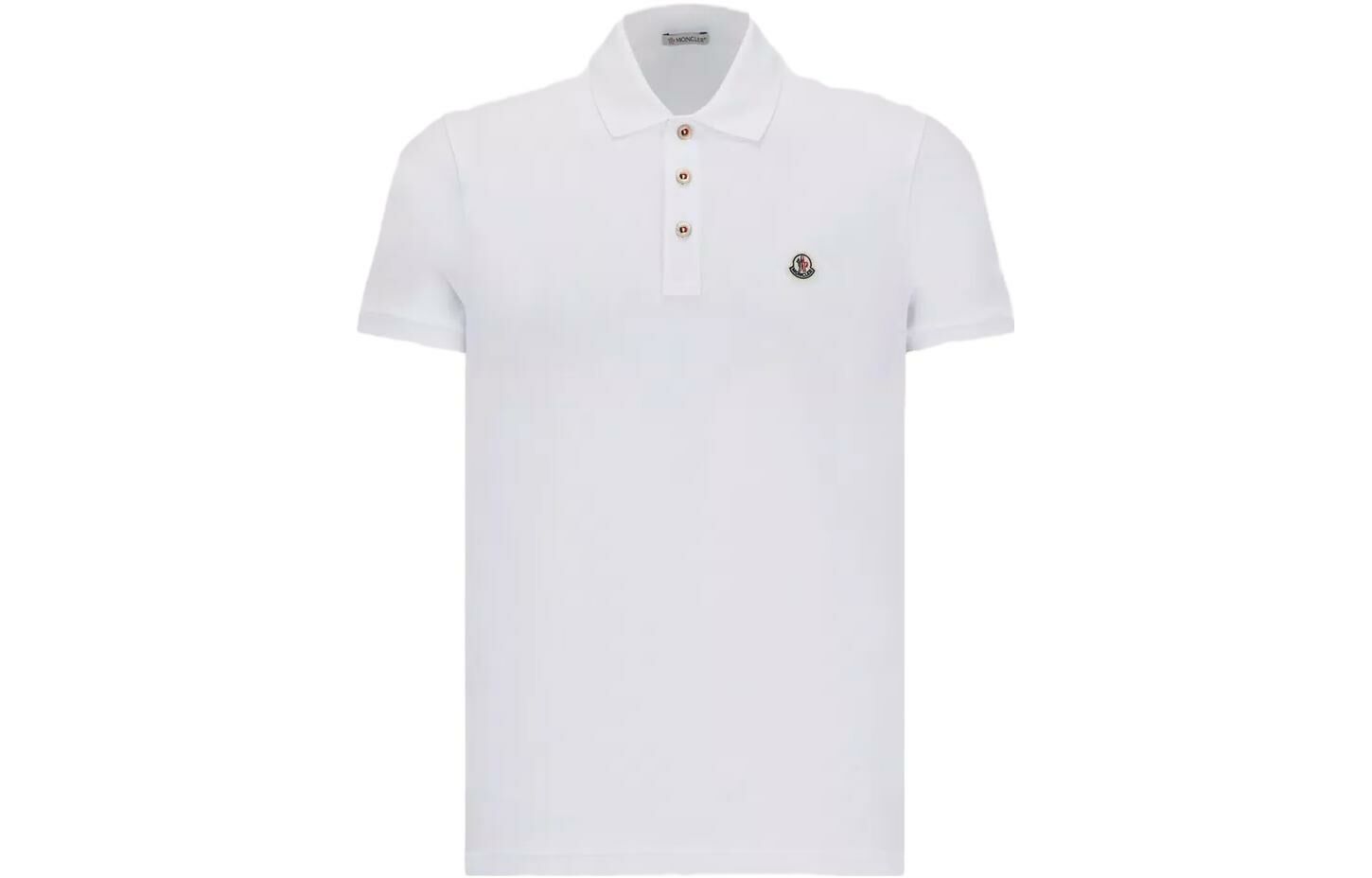 【代購】Moncler Logo Patch Polo Shirt Polo Shirt Men's White
