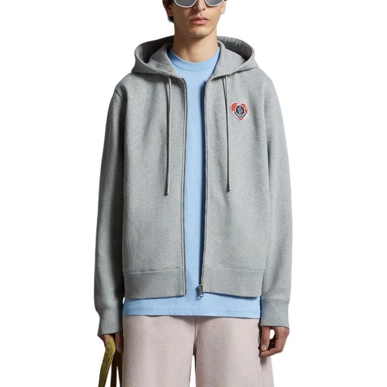 【代購】Moncler Logo Patch Zip Up Hoodie