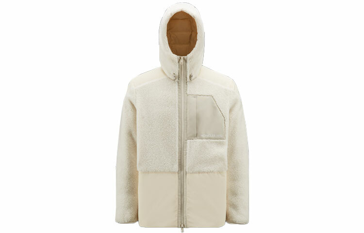 【代購】Moncler FW22 Solid Color Hooded Down Jacket Men's Beige
