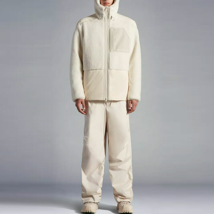【代購】Moncler FW22 Solid Color Hooded Down Jacket Men's Beige