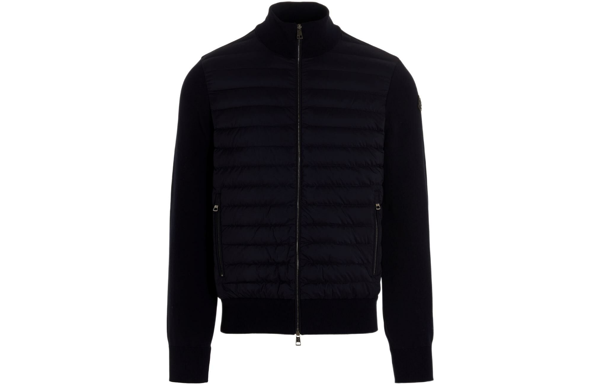 【代購】Moncler Logo Patch Knit Padded Cardigan