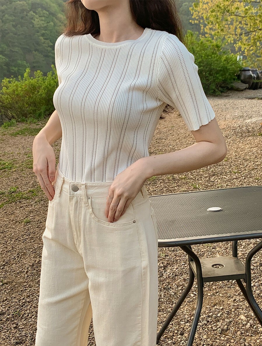 韓國Cherrykoko授權 軟濡修身細緻坑條針織衫【MADE, CRKO】系列