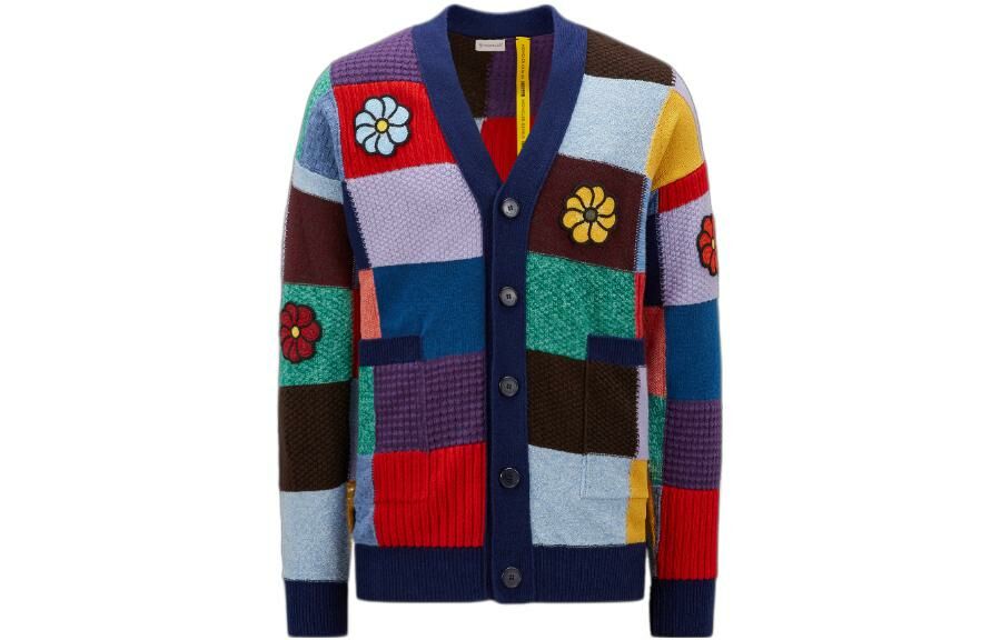 【代購】Moncler Patchwork design Crochet Cardigan