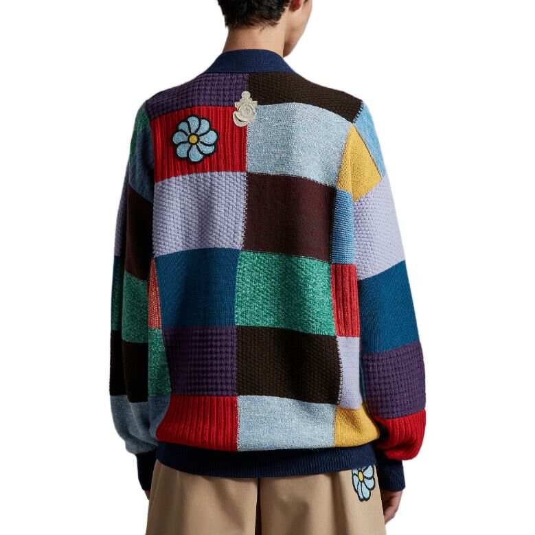 【代購】Moncler Patchwork design Crochet Cardigan