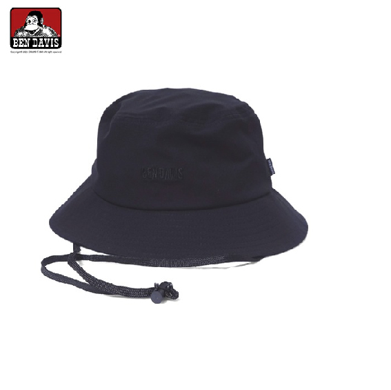 【 BEN DAVIS | 刺繡英文漁夫帽 - 全黑 】