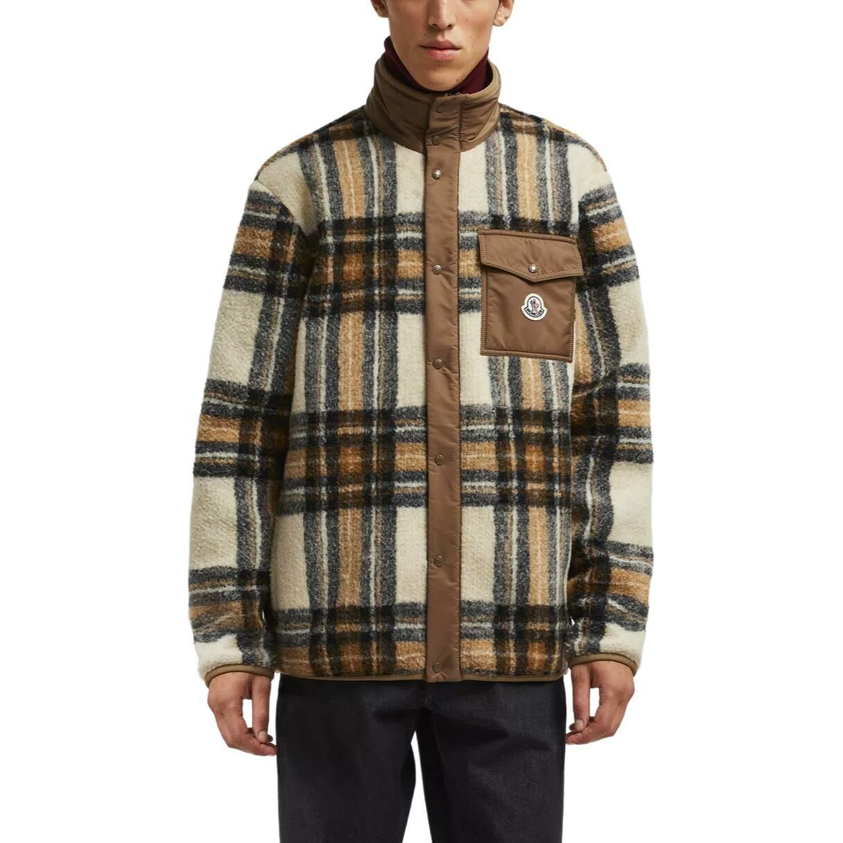 【代購】Moncler Checkered Logo Patch Jacket