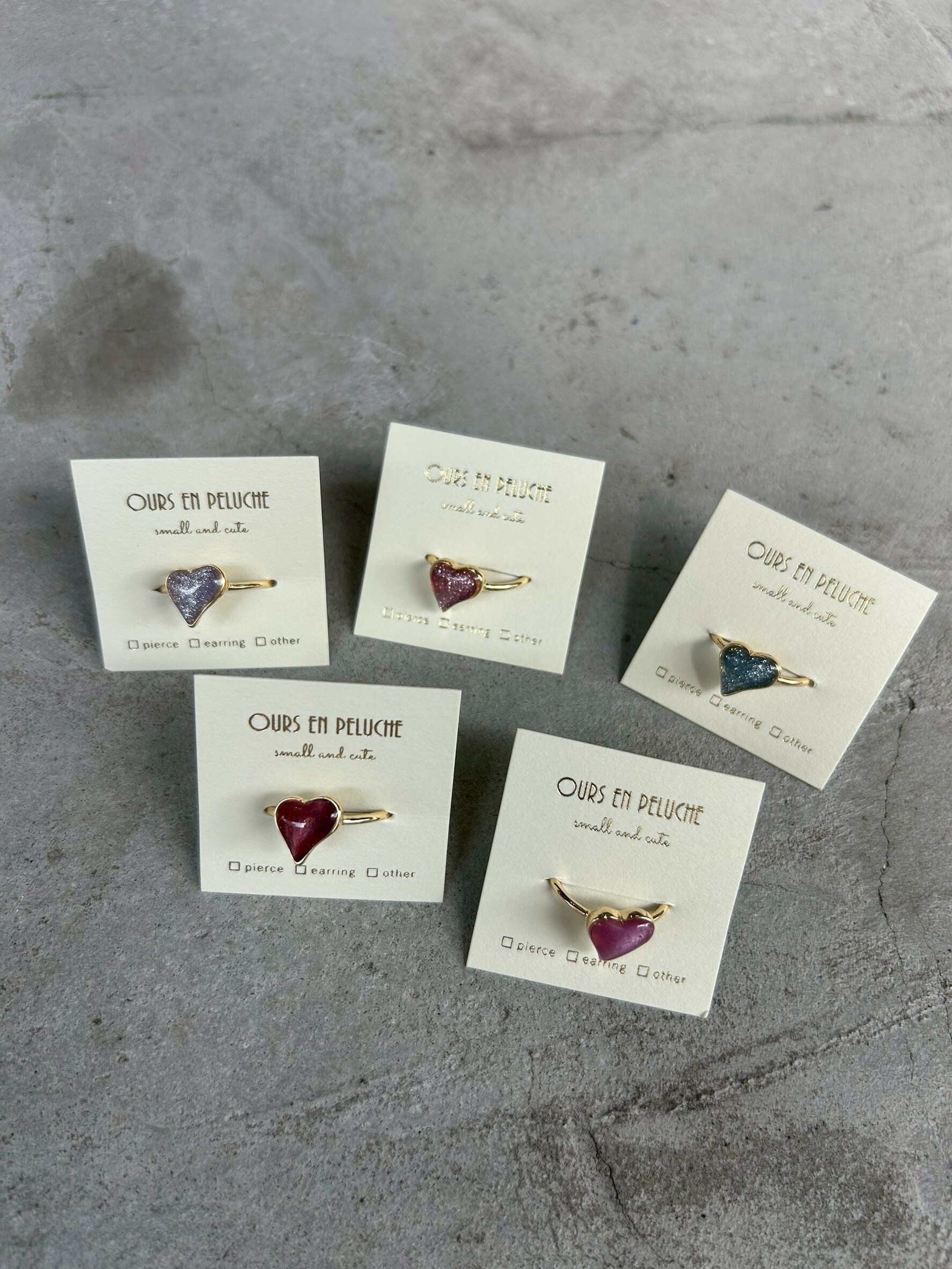 [OURS EN PELUCHE] 愛心戒指 | 閃亮粉紫 | NO.28