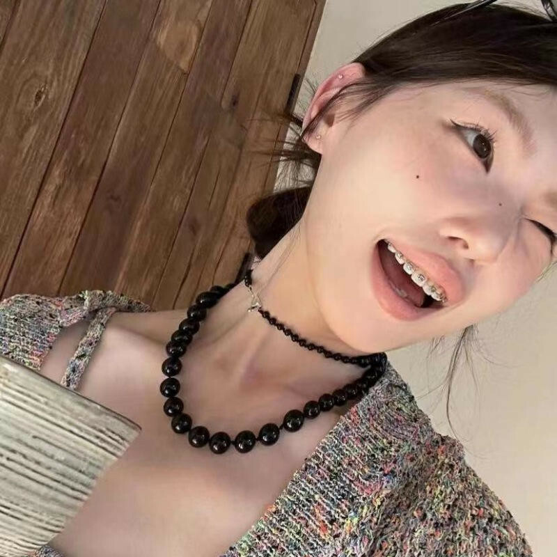 項鍊 瑪瑙項鍊 長項鍊 疊戴項鍊 歐美項鍊 黑瑪瑙 高級感 頸鍊 chocker 鎖骨鍊 女項鍊 保平安 小禮物 134