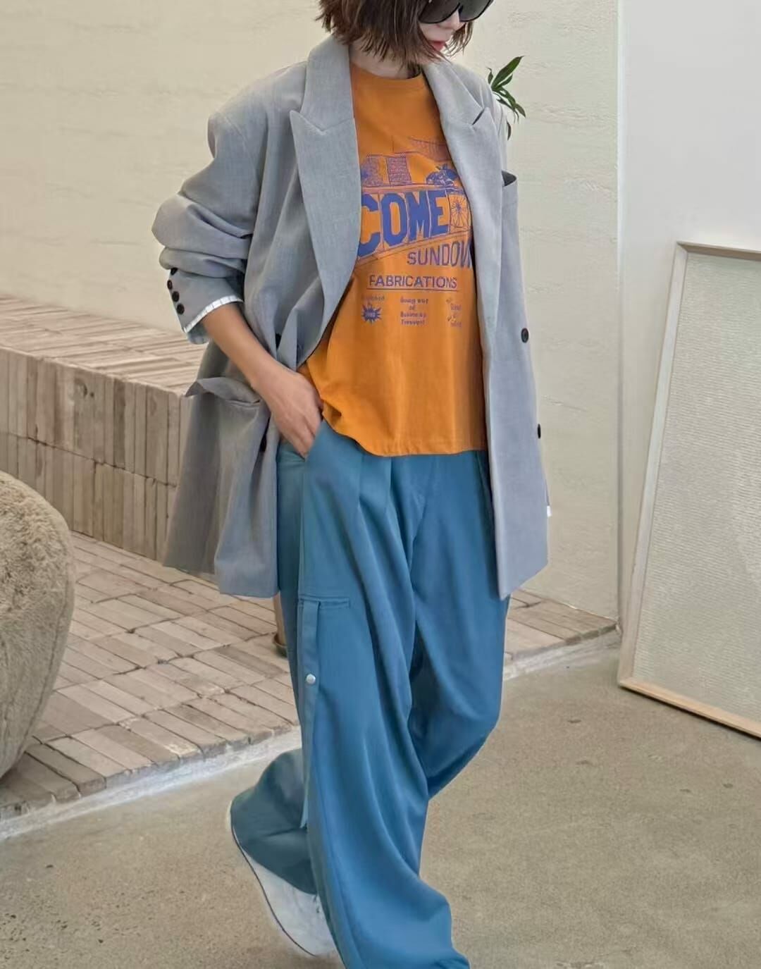 PM4210 後橡根型格長褲