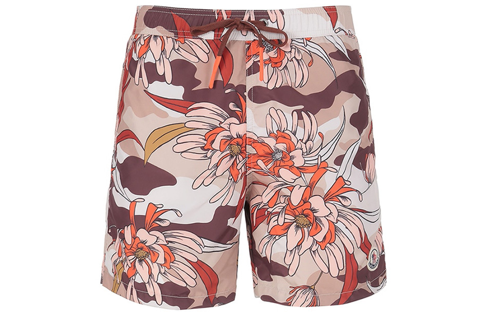 【代購】Moncler Floral Print Drawstring Swim Shorts