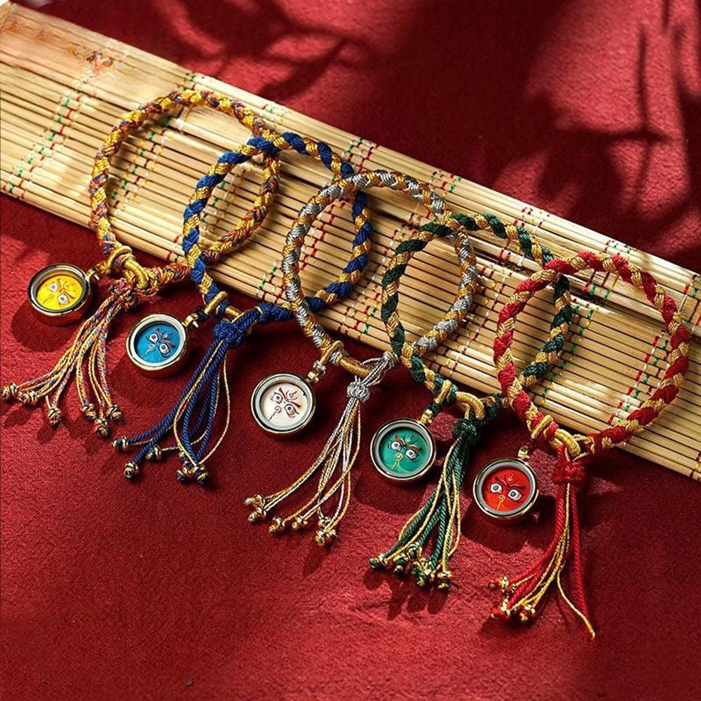 手鍊 手環 編織手鍊 五路財神 手繩 唐卡手鍊 健康長壽 消除業障 保平安 新中式手鍊 小眾手鍊 古風手鍊 禮物 127