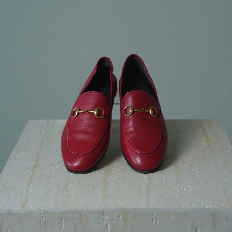 Gucci 紅色平底鞋 37號