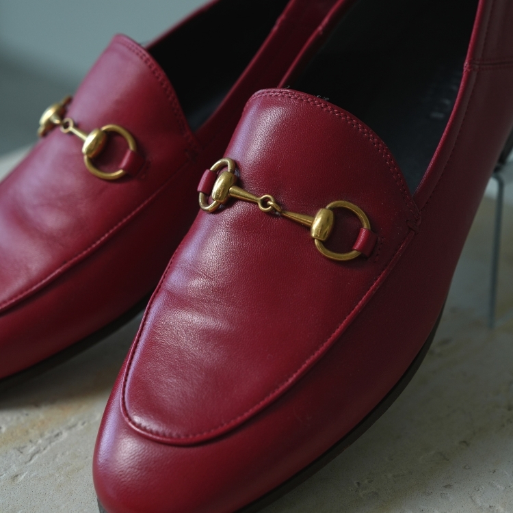 Gucci 紅色平底鞋 37號