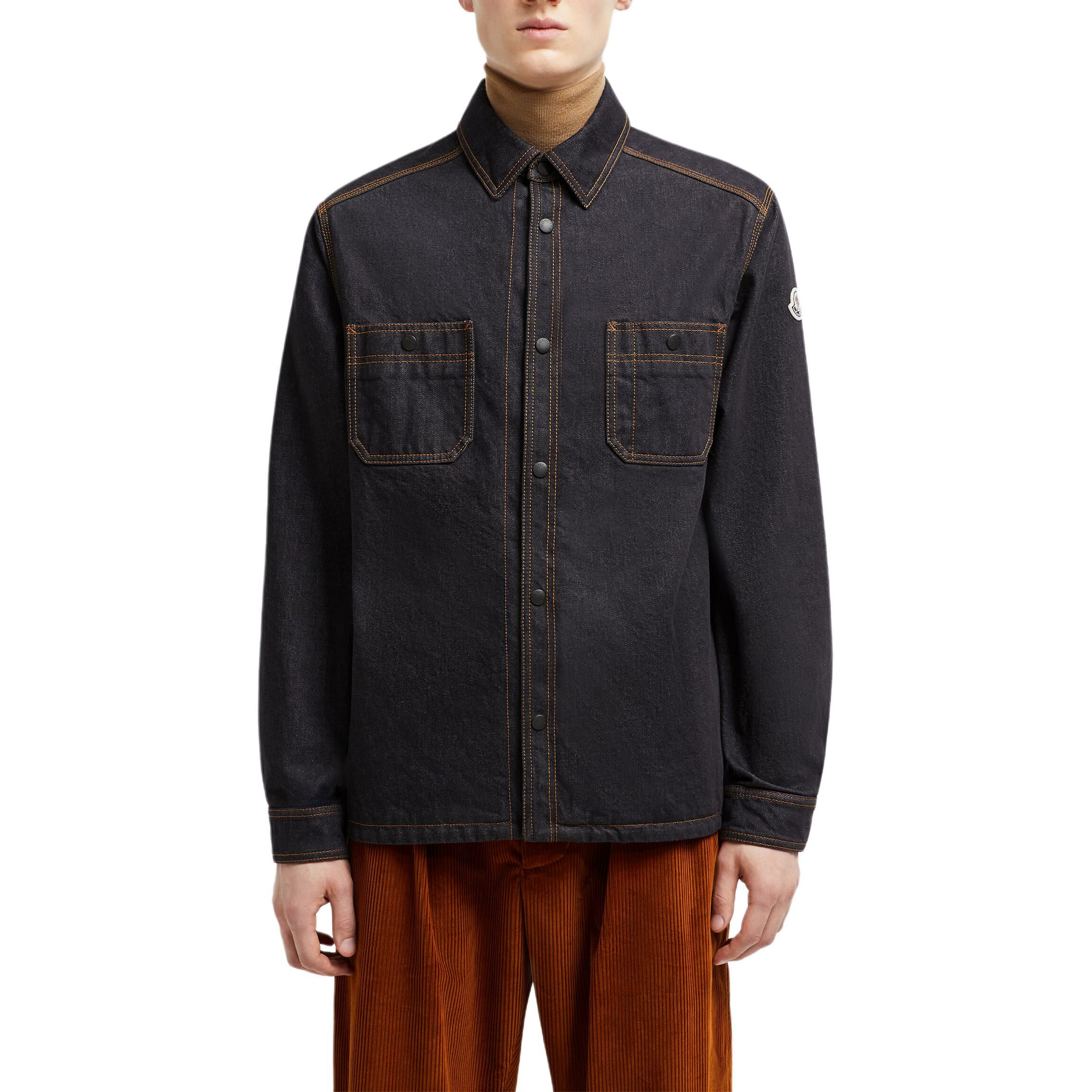 【代購】Moncler Collared Button Up Denim Jacket