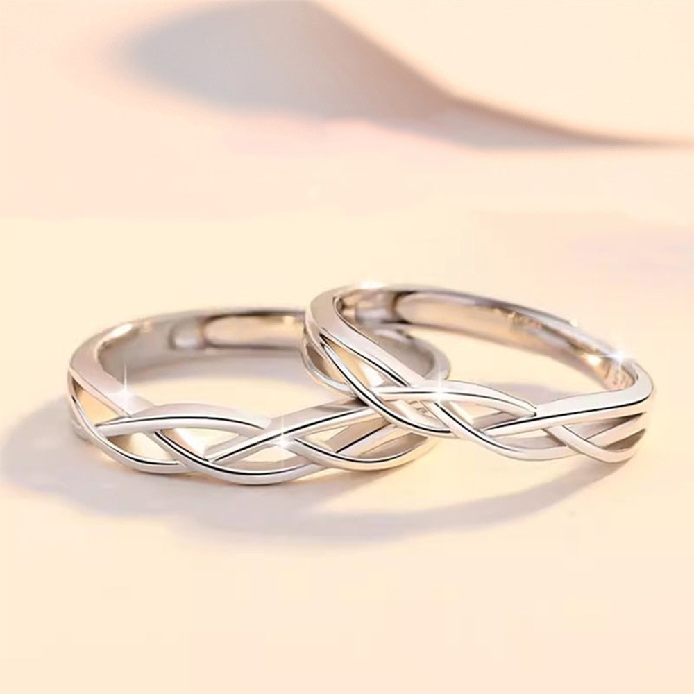 戒指 對戒 情侶戒指 純銀戒指 情侶對戒 簡約戒指 開口戒指 指環  男女對戒 個性戒指 禮物 送男友 送女友 131
