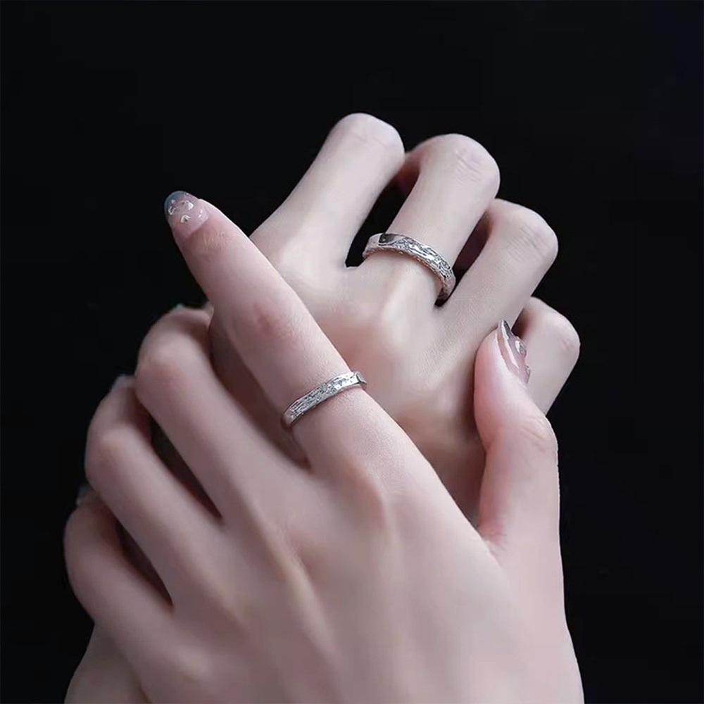 戒指 指環 銀戒 對戒 純銀戒指 情侶對戒 情侶戒指 個性戒指 可調節戒指 情人節禮物 送男友 送女友 紀念禮物 129