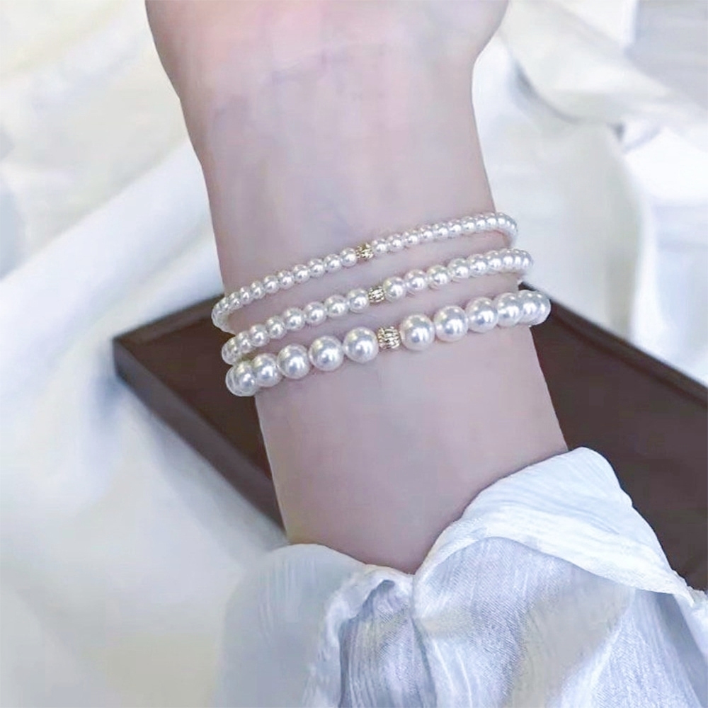 手環 手鍊 純銀手環 施家珍珠 串珠手鍊 氣質手鍊 微型手鍊 法式高級感 珍珠手鍊 送女生 學生禮物 生日禮物 268