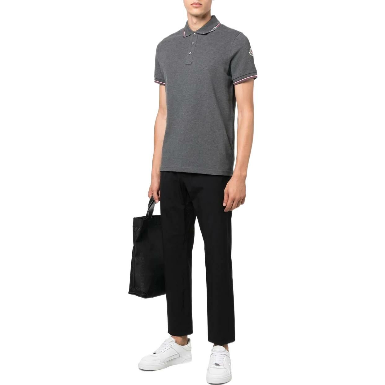 【代購】Moncler Logo Stripe tipping Polo Shirt