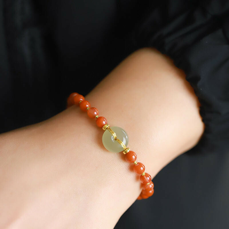 手鍊 手串 南紅瑪瑙手環 串珠手鍊 瑪瑙手鍊 圓珠手鍊 兒童手鍊 玉手鍊 避邪手鍊 平安扣手串 女生禮物 送閨蜜 101