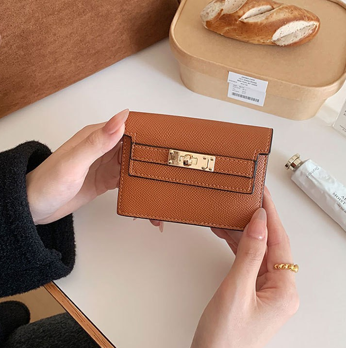 Metal Knot Minimalist Accordion Short Wallet