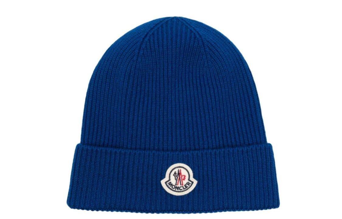 【代購】Moncler Logo Patch Knitted Beanie