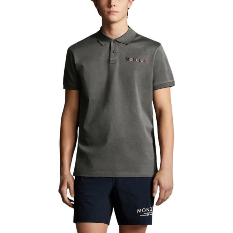 【代購】Moncler SS22 Polo Shirts Men Dark Gray