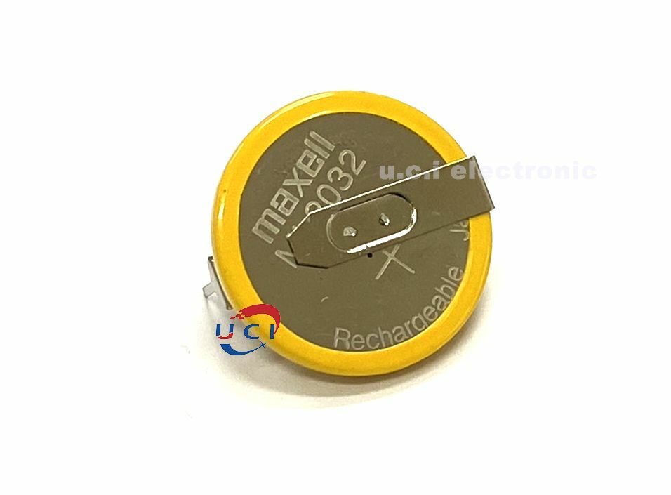 【UCI電子】(J-2) ML2032 T6 鈕扣電池 臥式焊腳 可充電紐扣電池