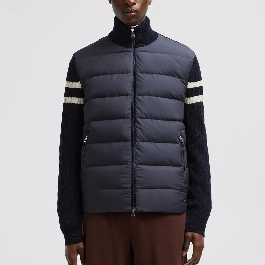 【代購】Moncler Quilted Zip-Up Sweater