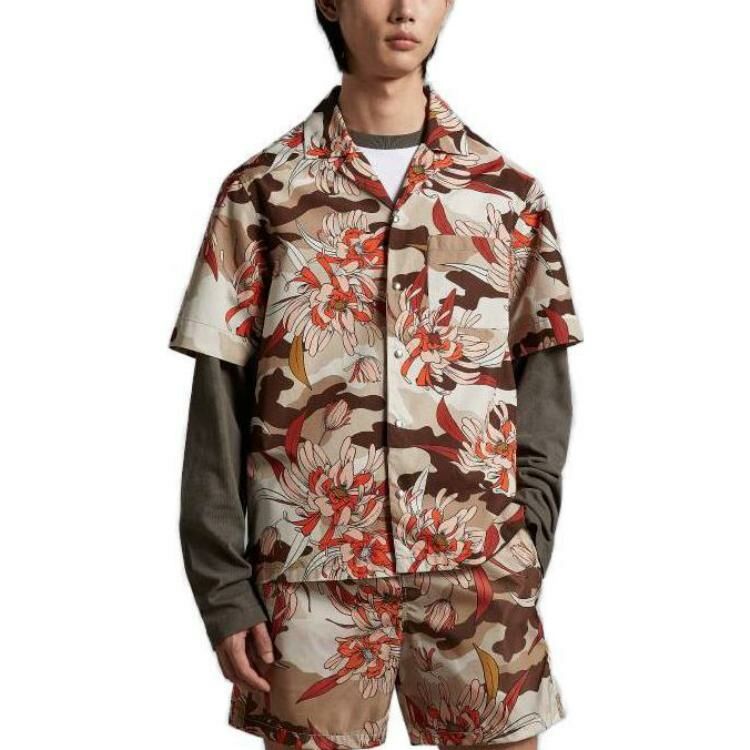 【代購】Moncler Floral Printed Short Sleeved Shirt