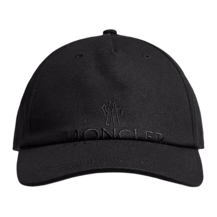 【代購】Moncler Cotton Baseball Caps Unisex Black