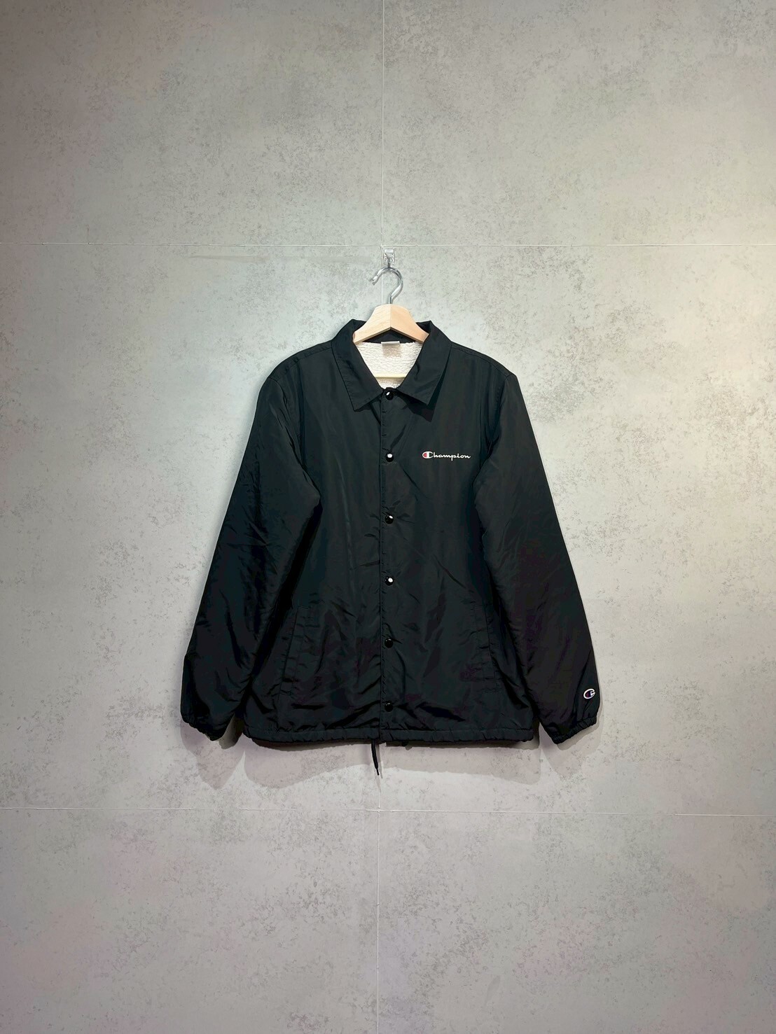 OVKLAB X CHAMPION Black Metal Jacket SIZE L