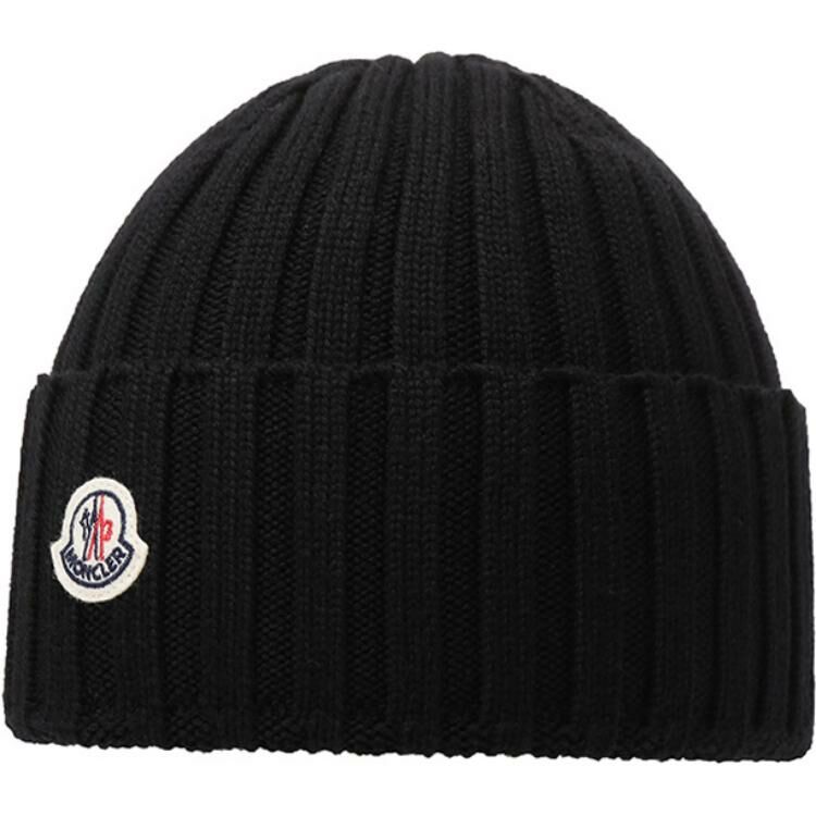 【代購】Moncler Logo Patch Knitted Beanie