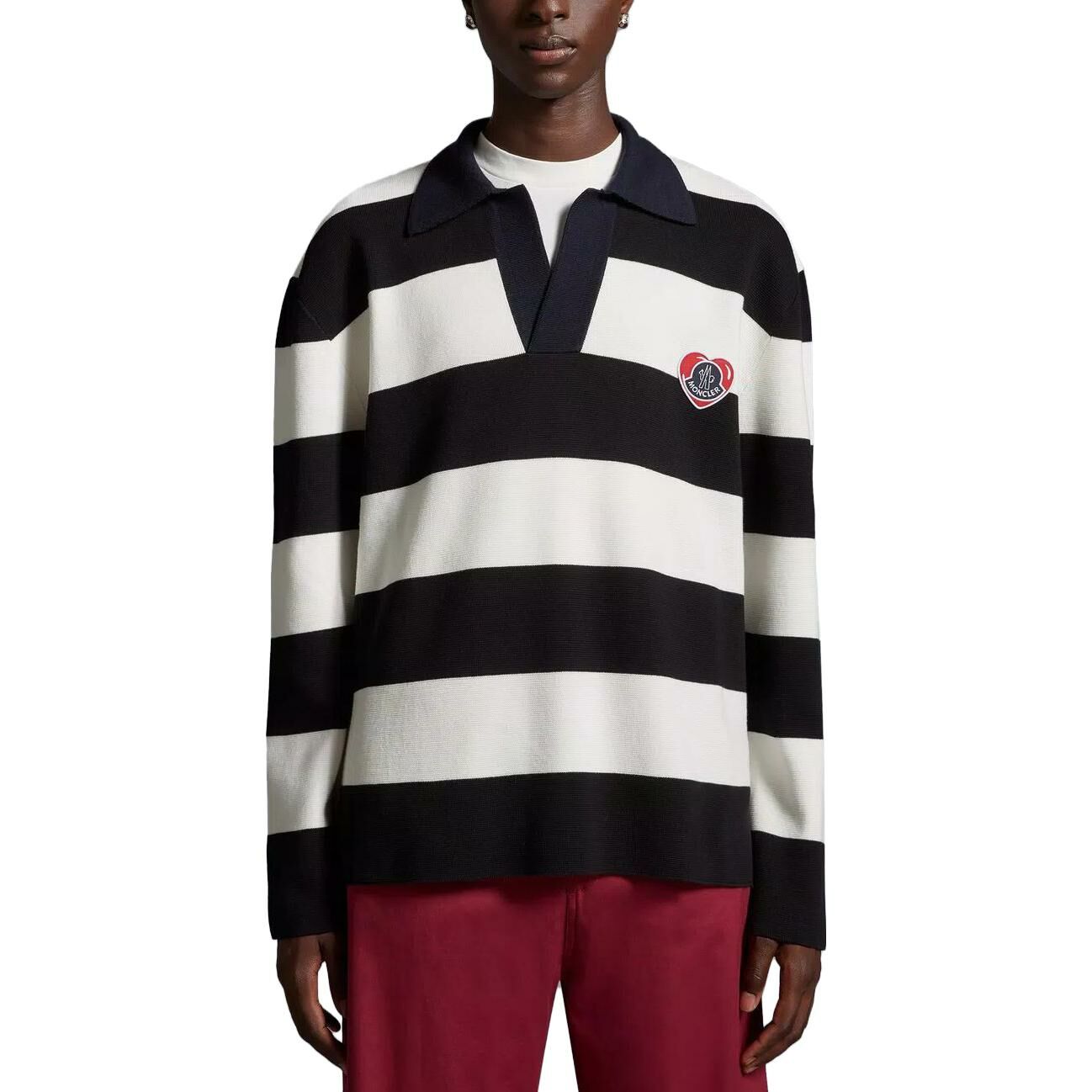【代購】Moncler Stripe Long Sleeve Polo