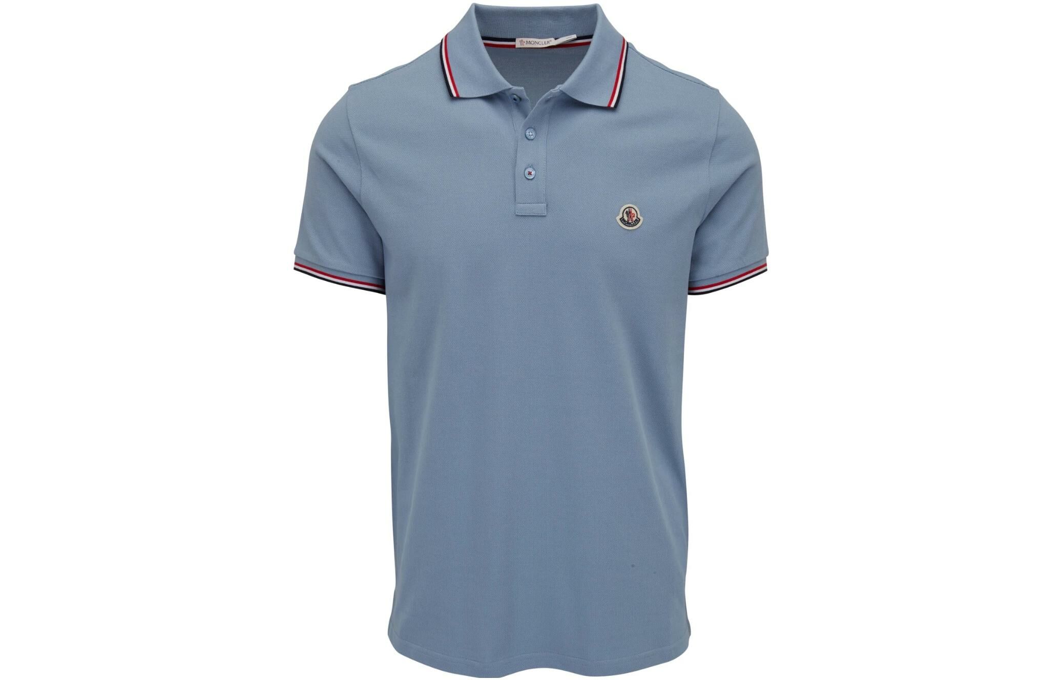 【代購】Moncler Polo Shirts Men Light Blue