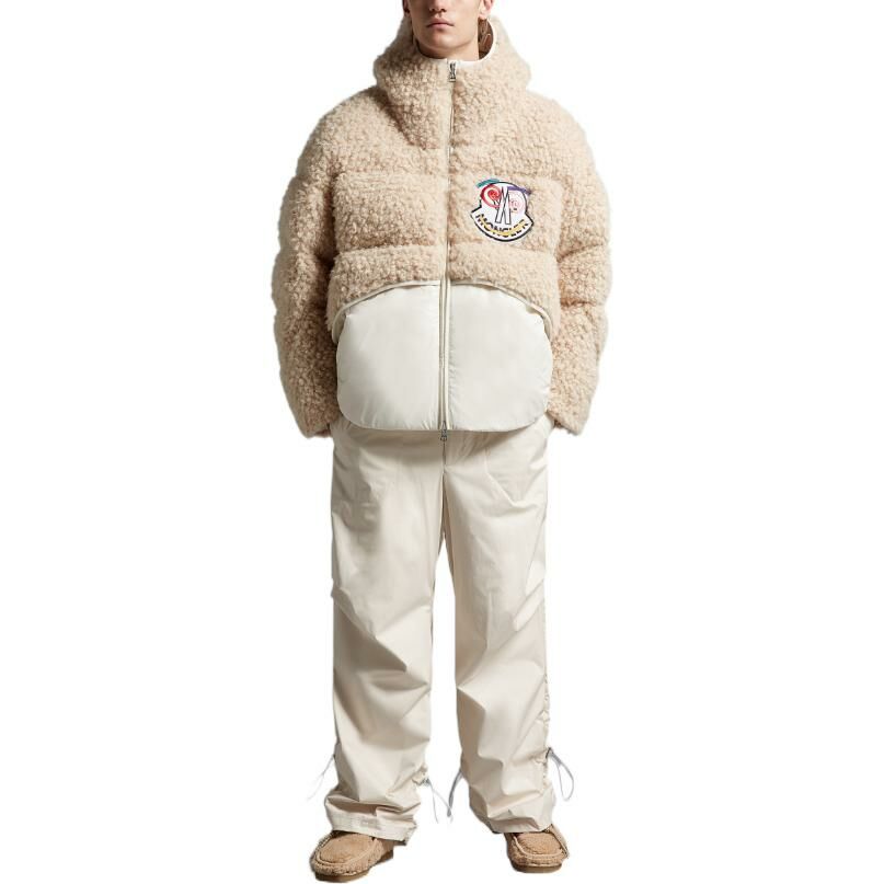 【代購】Moncler FW22 Hooded Loose Fit Down Jacket Men's Snowflake White