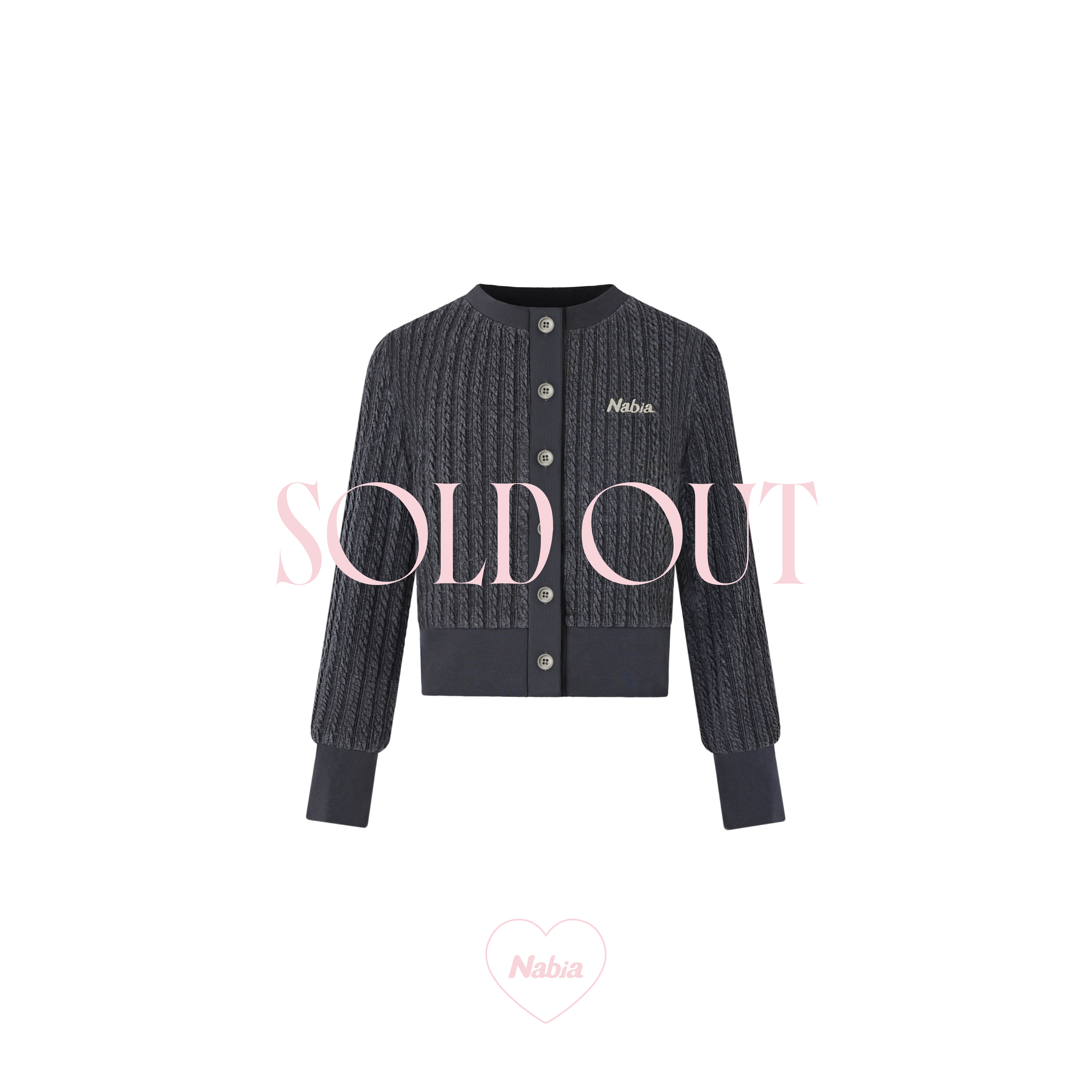 學院短版立體麻花小外套