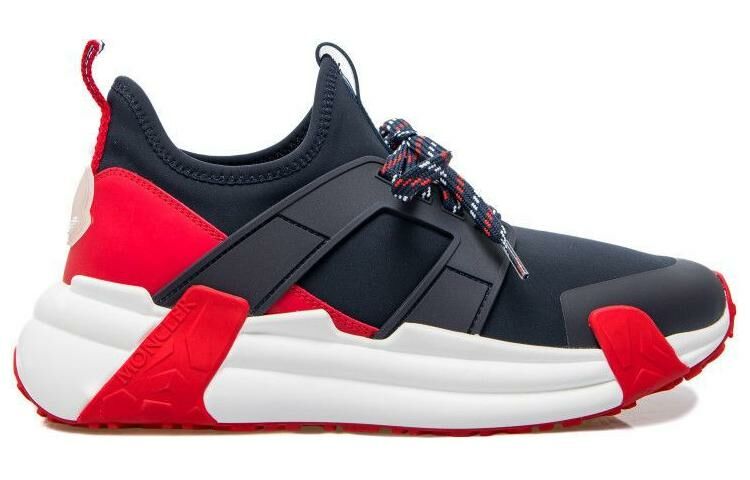 【代購】Moncler Cushioning, Slip Resistant, And Abrasion Resistant Low Top Casual Shoes Men's Black Red