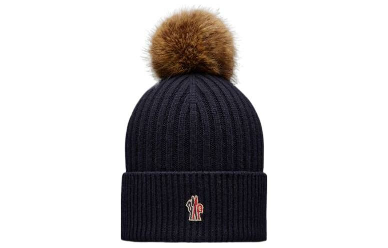 【代購】Moncler Logo-embroidered Pompom Cashmere Beanie
