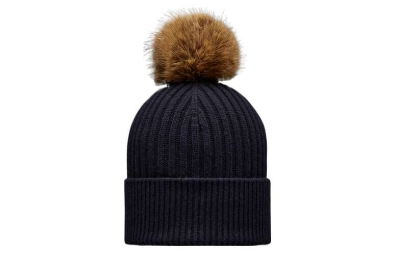 【代購】Moncler Logo-embroidered Pompom Cashmere Beanie