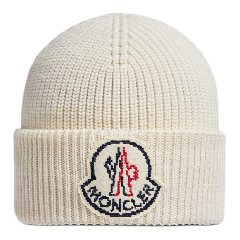 【代購】Moncler Logo Patch Ribbed Beanie