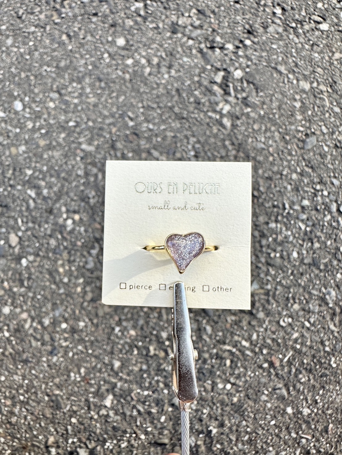 [OURS EN PELUCHE] 愛心戒指 | 閃亮紫 | NO.30