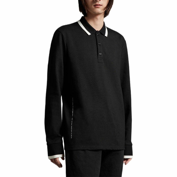 【代購】Moncler Hiroshi Fujiwara X Fragment Logo Long Sleeve Polo Shirt