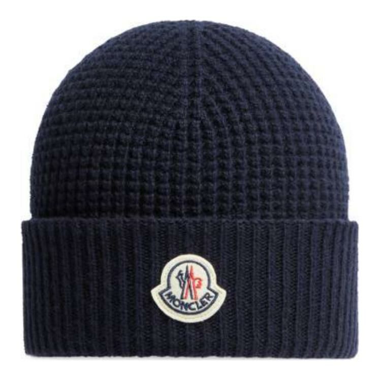 【代購】Moncler Logo Patch Knit Beanie