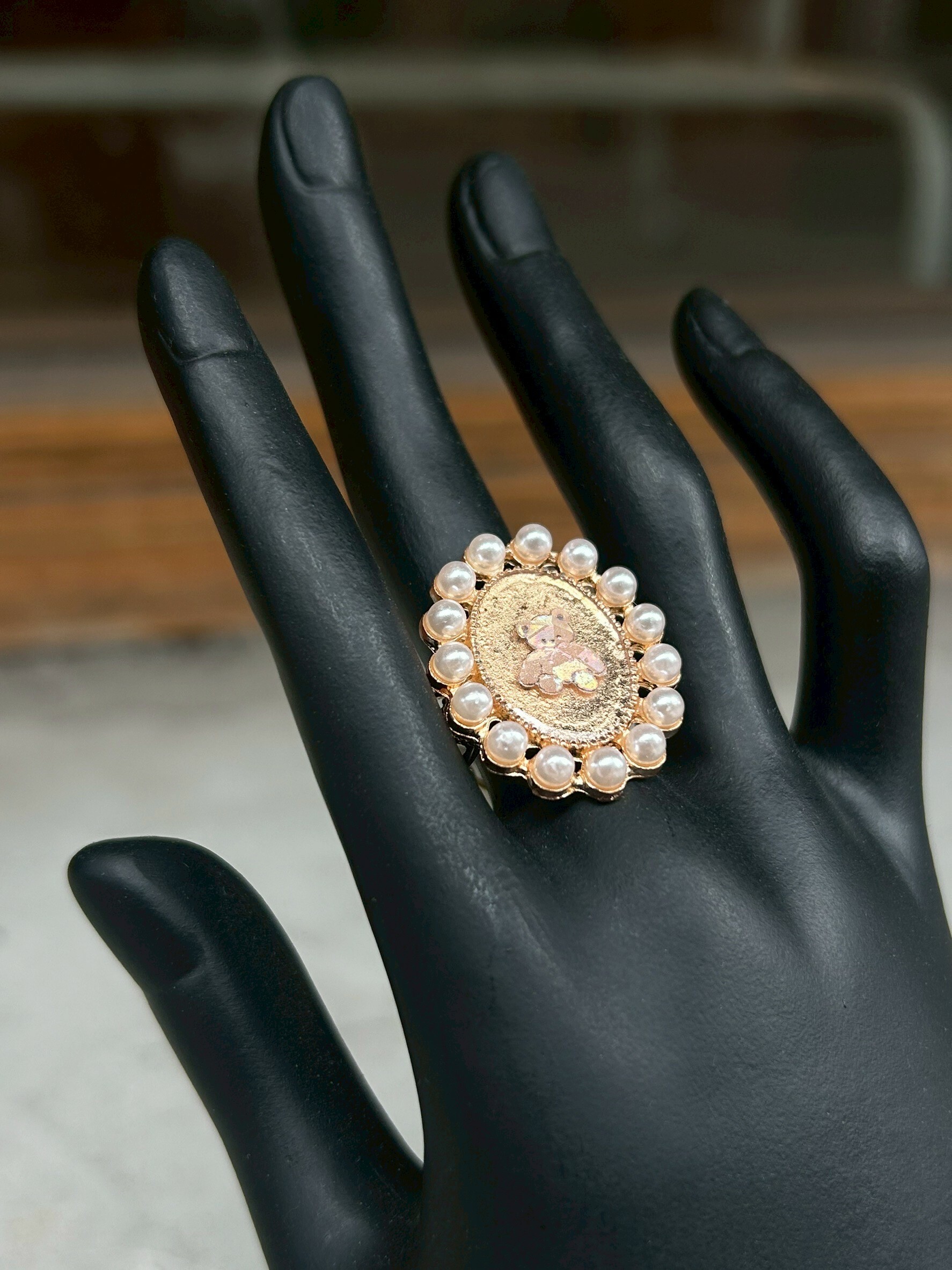 [OURS EN PELUCHE] 復古風戒指 | 小熊 | NO.33