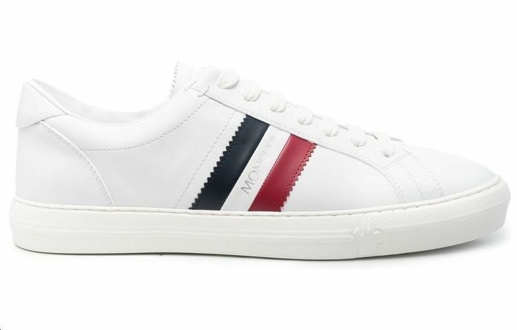 【代購】Moncler Stylish Skateboarding Shoes Men's White Red