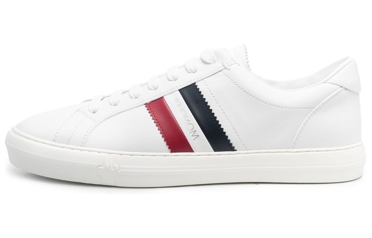 【代購】Moncler Stylish Skateboarding Shoes Men's White Red